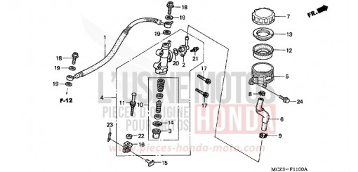 RR. BRAKE MASTER CYLINDER CB900F2 de 2002